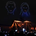 how do drone light shows work