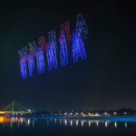 New year celebration drone light show